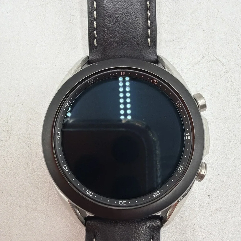 Samsung Galaxy Watch3 SM-R850 41mm Stainless Steel Black Leather GPS Tested